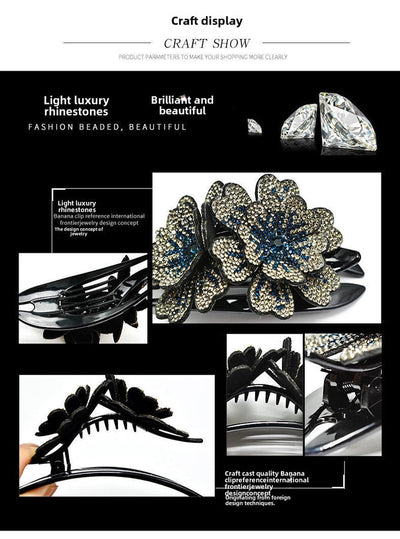 Korean Elegant Elegant Three-tooth Clip Hair Clip Mom Duckbill Clip Hair Fashion Headwear Big Grab Clip Back Head Hair Accessories