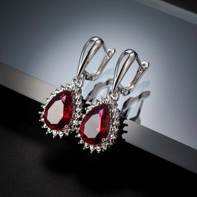 wish hot selling earrings  popular three-piece Rose Zircon Jewelry earrings for women
