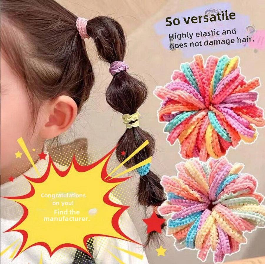 Children's Hair Tie Rubber Band Hair Band Hair Rope Girls' Baby Hair Tie Hair Rope Hair Accessories Hair Rope High Color Value Does Not Hage Hair