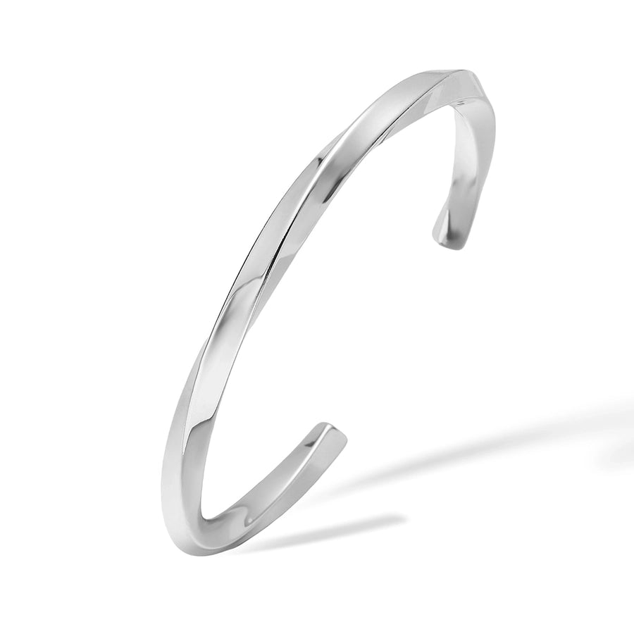 Retro Simple Style Commute Geometric 304 Stainless Steel Cuff Bracelets In Bulk