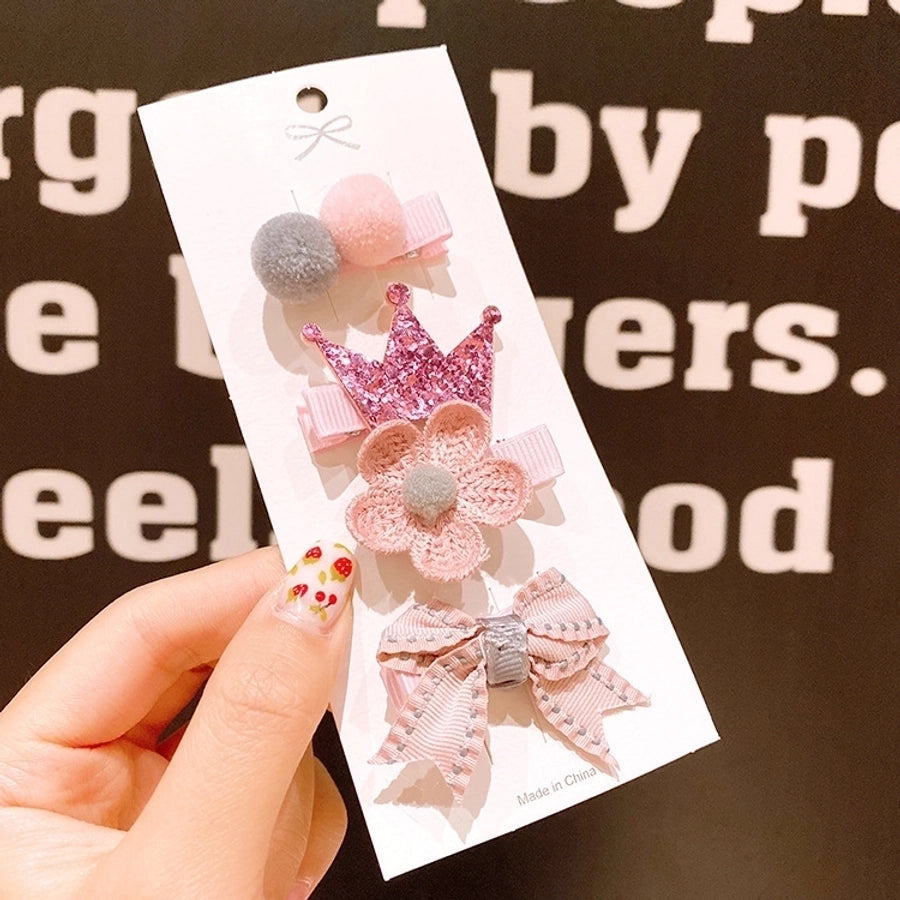 children's hairpin safety small clip hair accessories baby cloth hair clips girl little girl hairpin  cute headdress