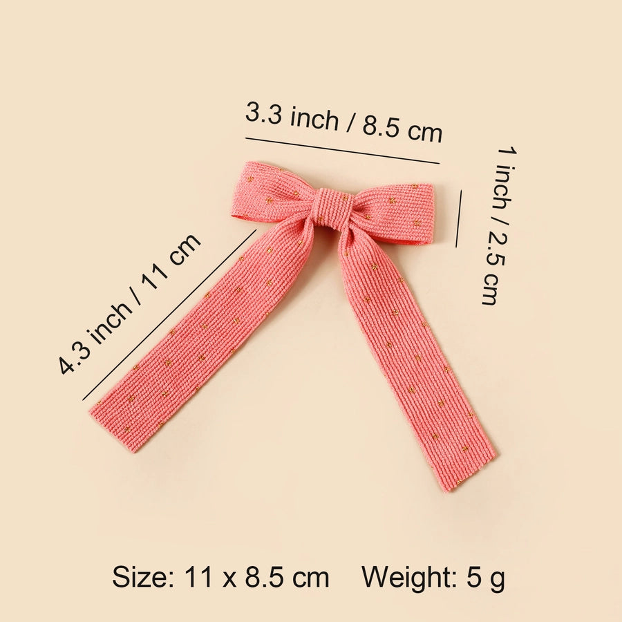 sweet bow knot corduroy hair clip