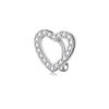 1 Piece 1 Set Belly Rings Hip-Hop Shiny Heart Shape 316L Stainless Steel  Copper Inlay Zircon Belly Rings
