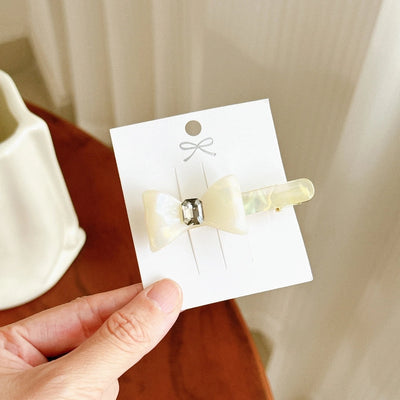 Women's Elegant Sweet Bow Knot Acetic acid sheets Inlay Rhinestones Hair Clip Hair Tie
