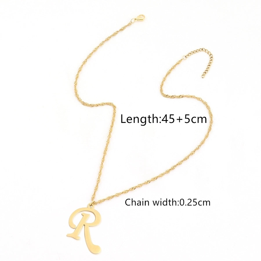 Jewelry Elegant Simple Style Classic Style Letter 201 Stainless Steel 304 Stainless Steel Pendant Necklace