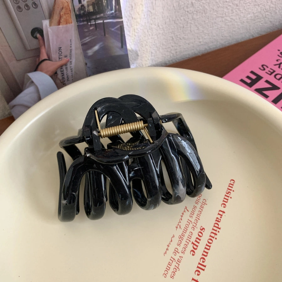 Women's Casual Simple Style Solid Color Plastic Hair Claws