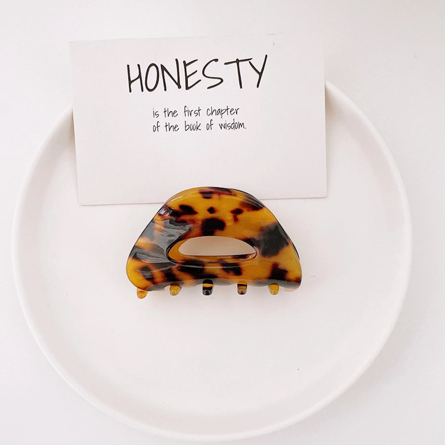 fashion tortoiseshell hollow semicircle hair clip simple hairpin