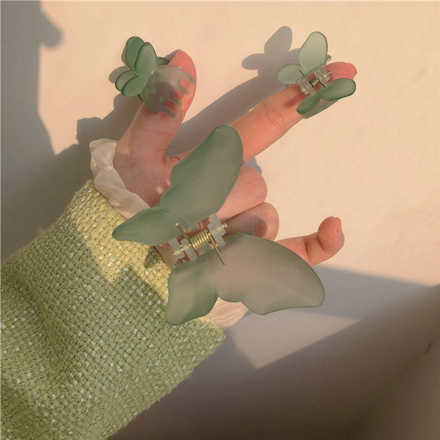 Women's Sweet Butterfly Plastic Stoving Varnish Hair Claws