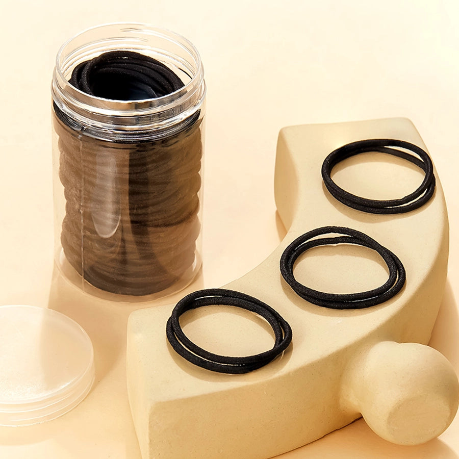 casual simple style solid color elastic band hair tie rubber band