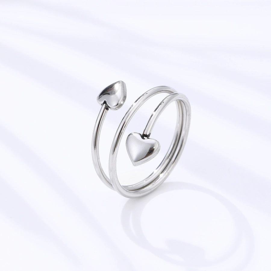 Jewelry Simple Style Geometric 304 Stainless Steel Polishing Open Rings
