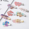 fashion ditsy floral arylic stoving varnish hair clip 1 piece