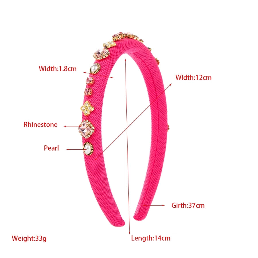 casual elegant sweet flower imitation pearl rhinestone inlay rhinestones pearl hair band