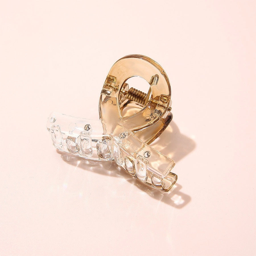 Gradient Small Grab Clip Small Disc Hairpin Environmentally Friendly Acetic Acid Shark Clip Transparent Oval Hair Grab Children's Clip