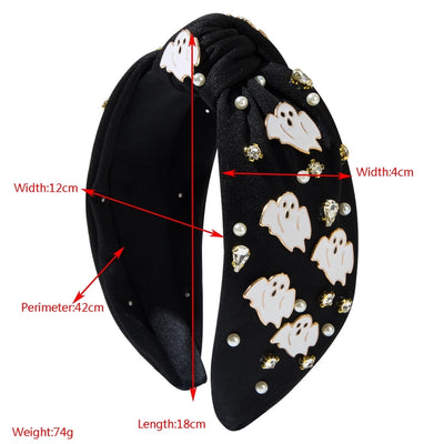 Women's Cute Simple Style ghost Alloy Cloth Glass Hair Band