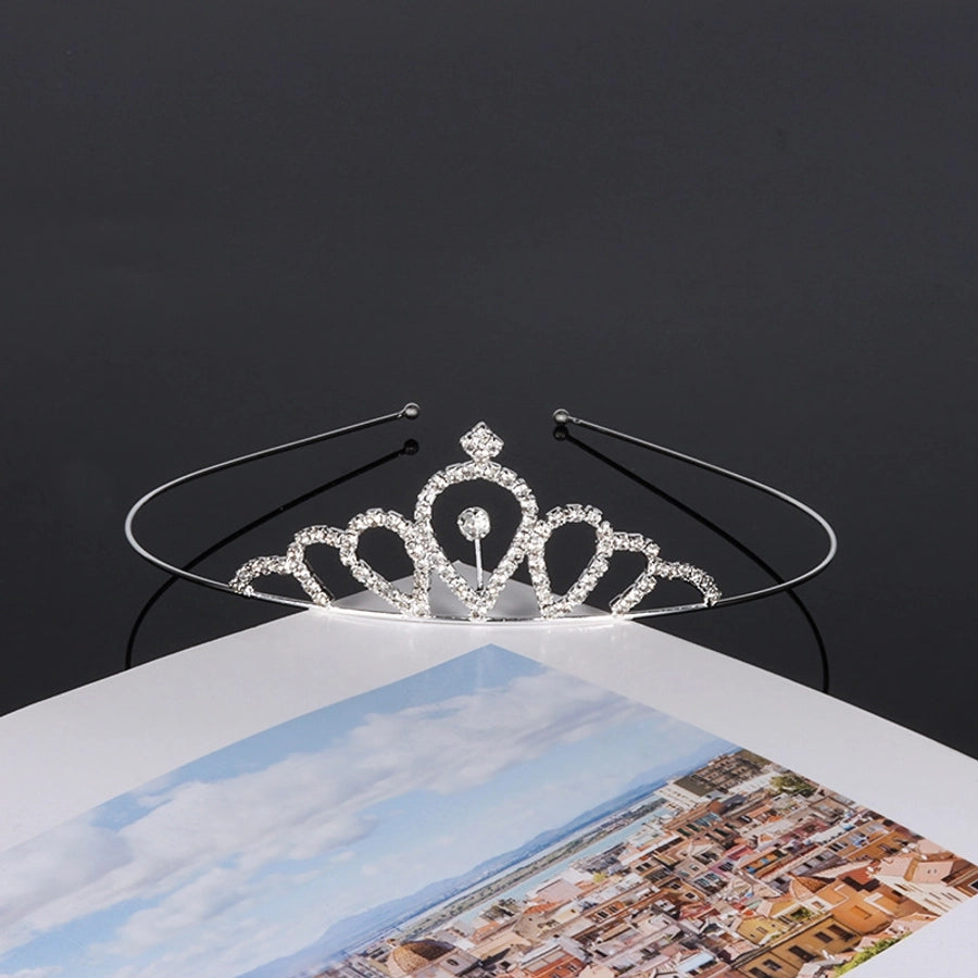 fashion claw chain welding rhinestone hairband Crown wedding bride headdress hair accessories performance birthday crown
