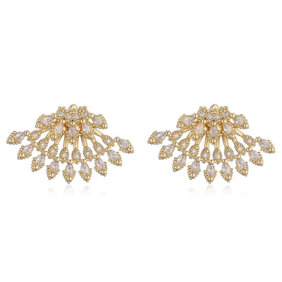 1 Pair Retro Simple Style Commute Butterfly Inlay Copper Zircon 18K Gold Plated Ear Studs