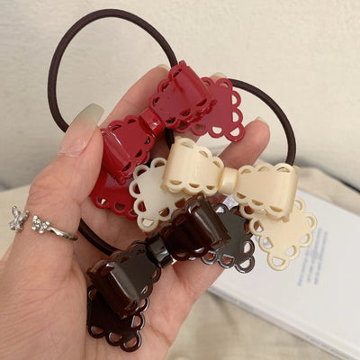 Women's Classic Style Korean Style IG Style Bow Knot Acetic acid sheets Hair Tie