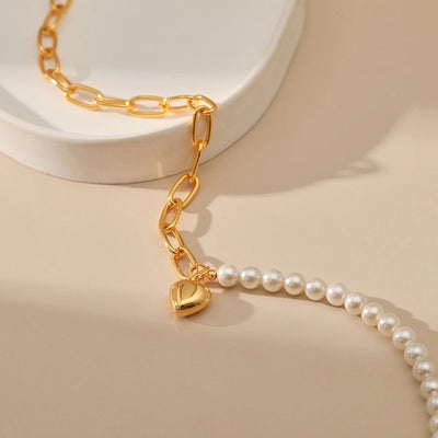 Copper Plating Heart Shape Necklace