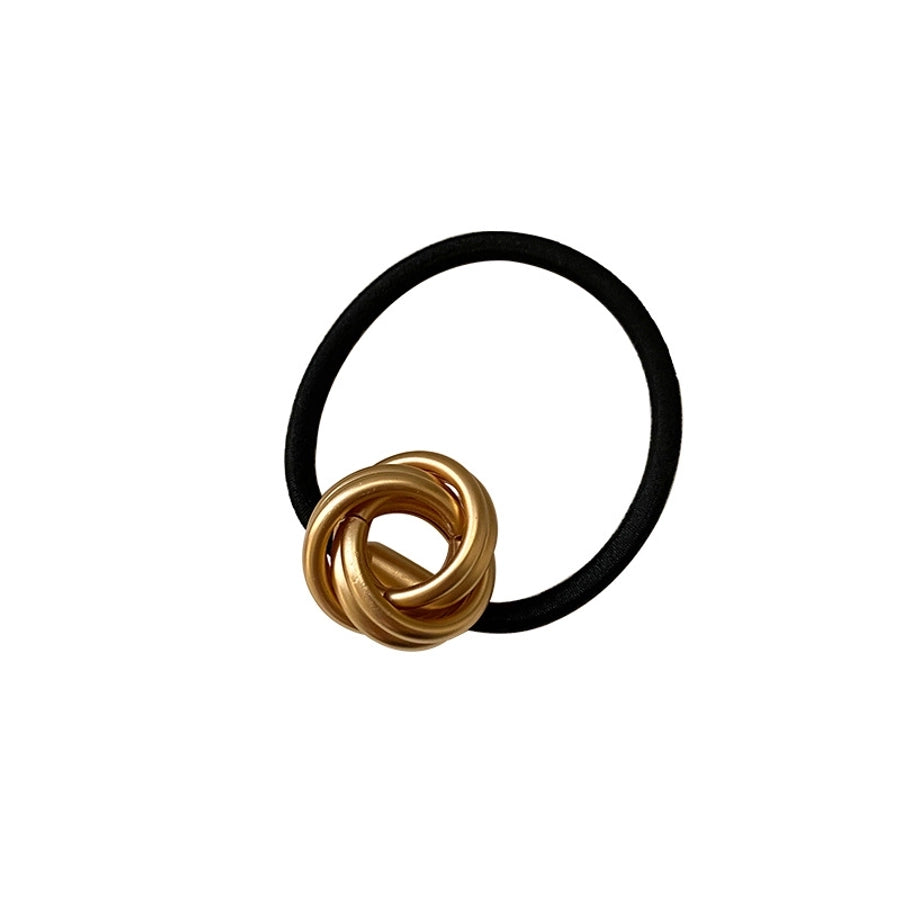 lady circle alloy rubber band plating hair tie