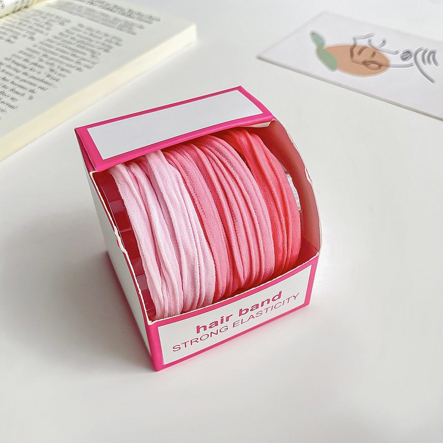 women's simple style solid color cloth hair tie