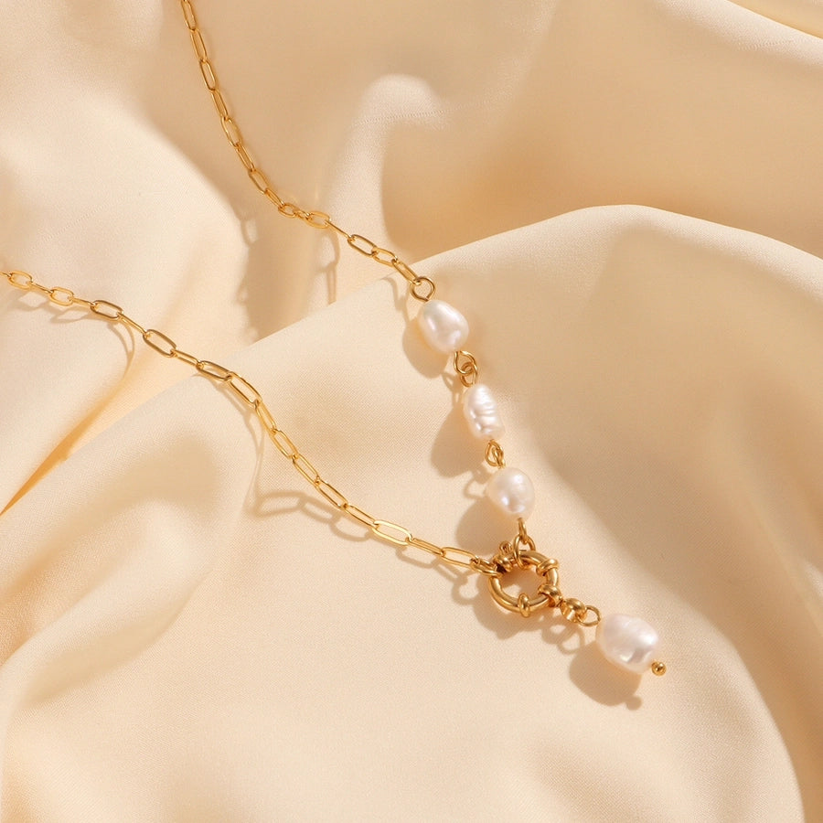 Jewelry Classic Style Geometric 316L Stainless Steel  Plating Pendant Necklace