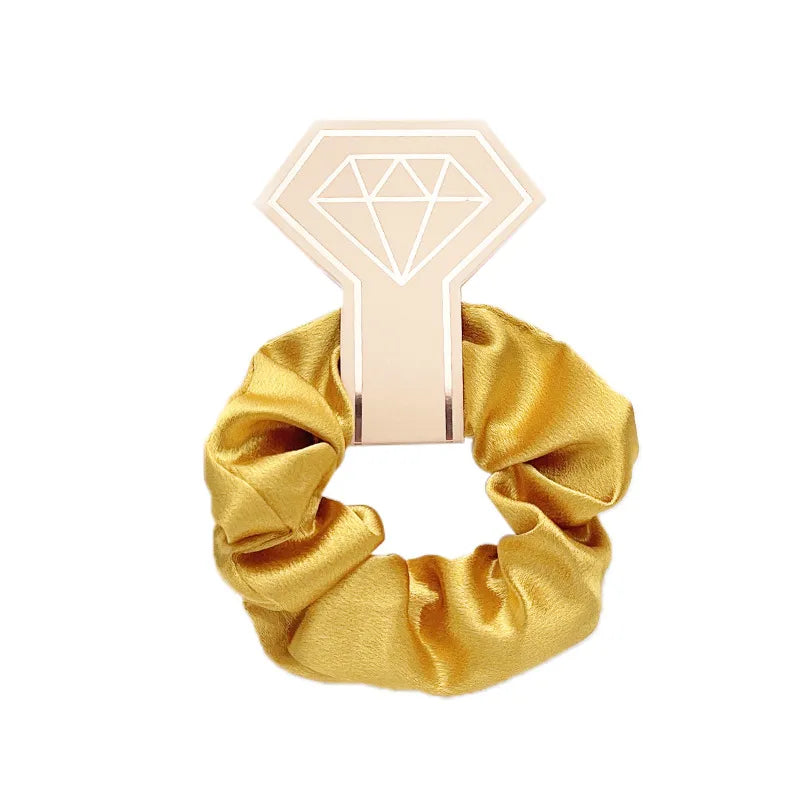 Women's Casual Simple Style Streetwear Solid Color satin Rib-Knit Hair Tie