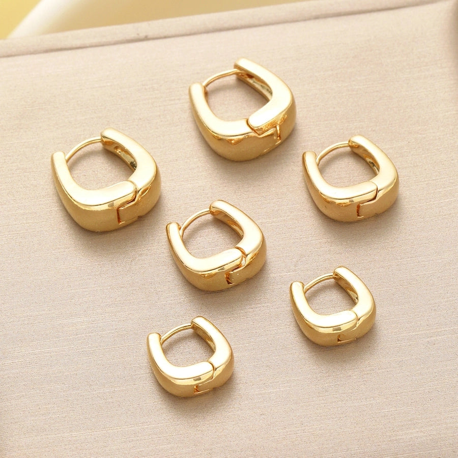 1 Set Casual Simple Style Streetwear Geometric Copper Copper Earrings