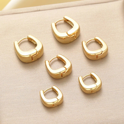 1 Set Casual Simple Style Streetwear Geometric Copper Copper Earrings