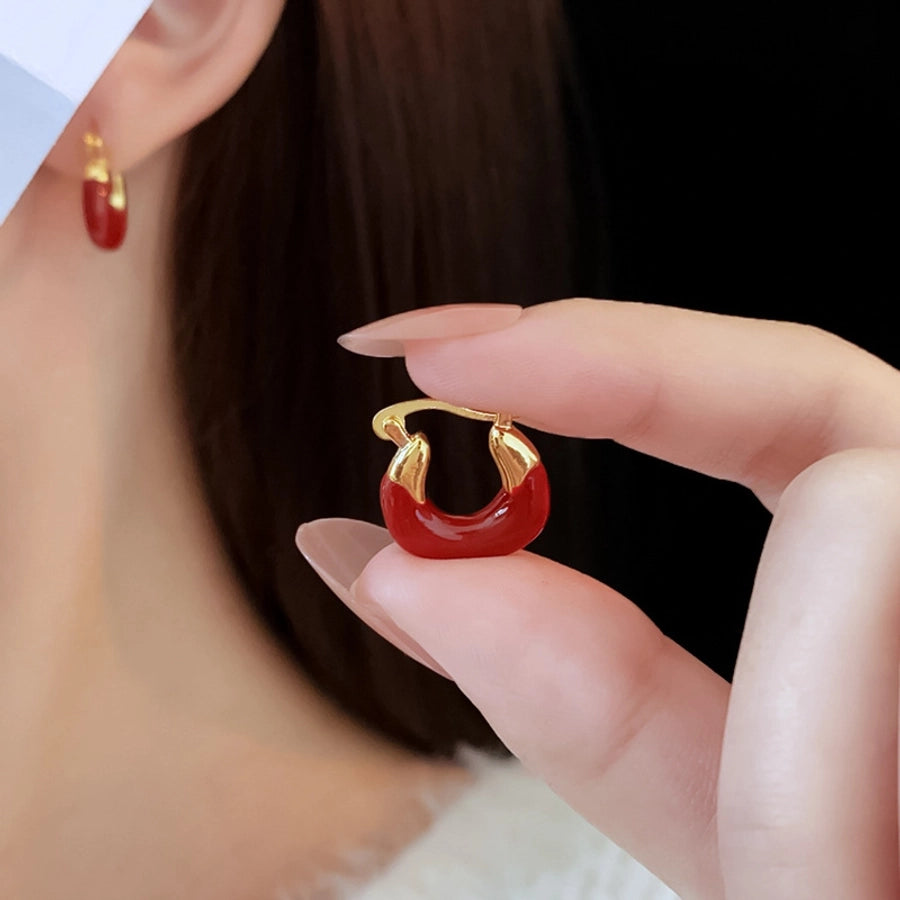 1 Pair Basic U Shape Plating Copper Earrings