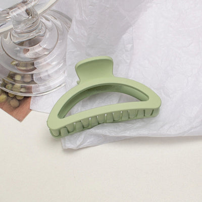 simple style solid color plastic resin spray paint hair clip 1 piece