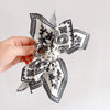 Women's Retro Color Block Plastic Cloth Printing Hair Claws