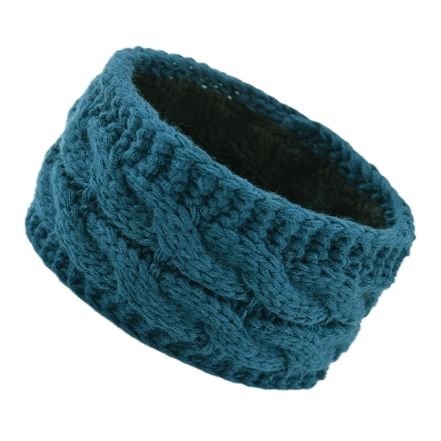 plus velvet knitted hair band wool color dot yarn headband variegated warm hair accessories autumn and winter twist ear protection headband