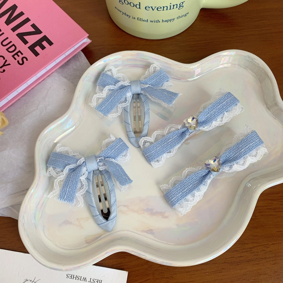 Women's IG Style Sweet Bow Knot Cloth Hair Clip