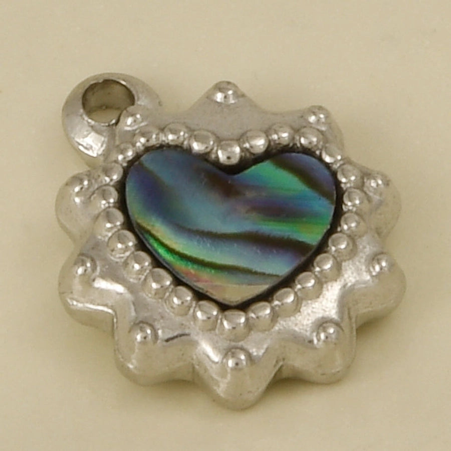 Jewelry Vintage Style Classic Style Heart Shape 304 Stainless Steel Shell Abalone Shell 18K Gold Plated Irregular Plating Pendant Necklace