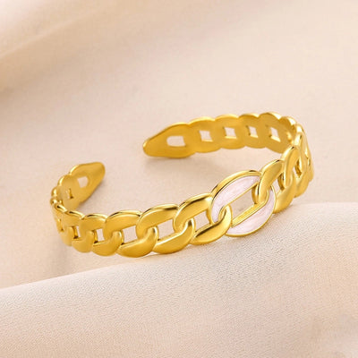 Elegant Simple Style Streetwear Geometric 304 Stainless Steel Bangle In Bulk