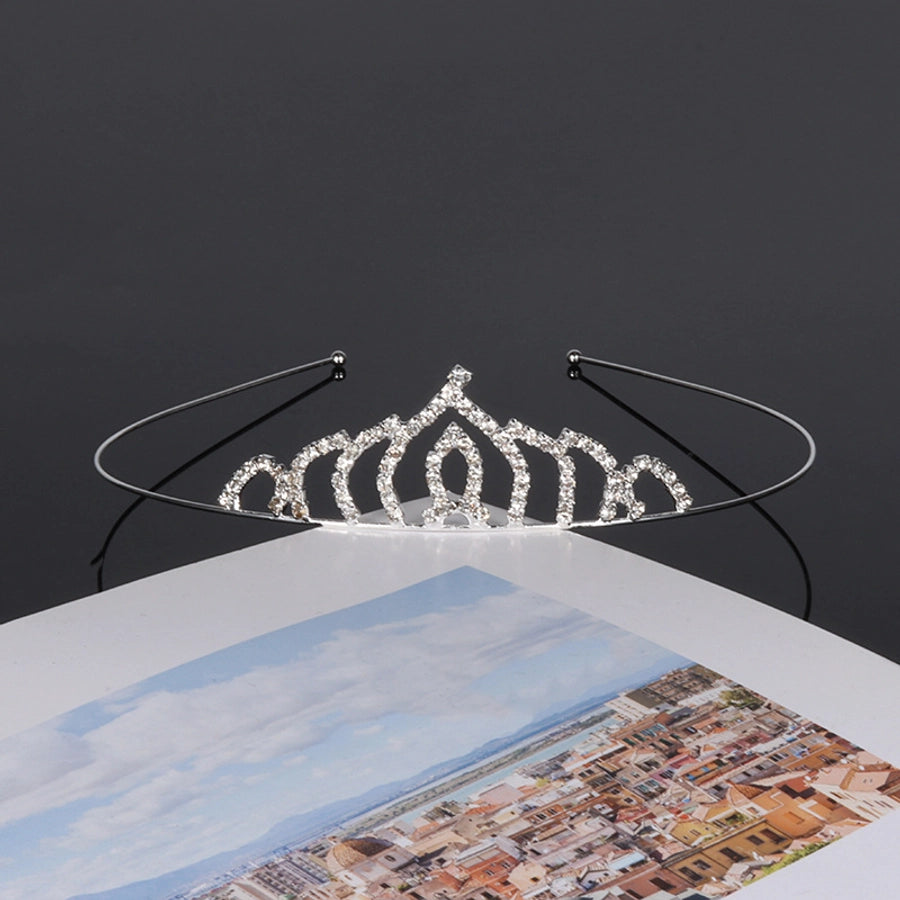 fashion claw chain welding rhinestone hairband Crown wedding bride headdress hair accessories performance birthday crown