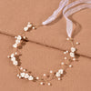 bridal headdress pearl three-petal flower handmade headband