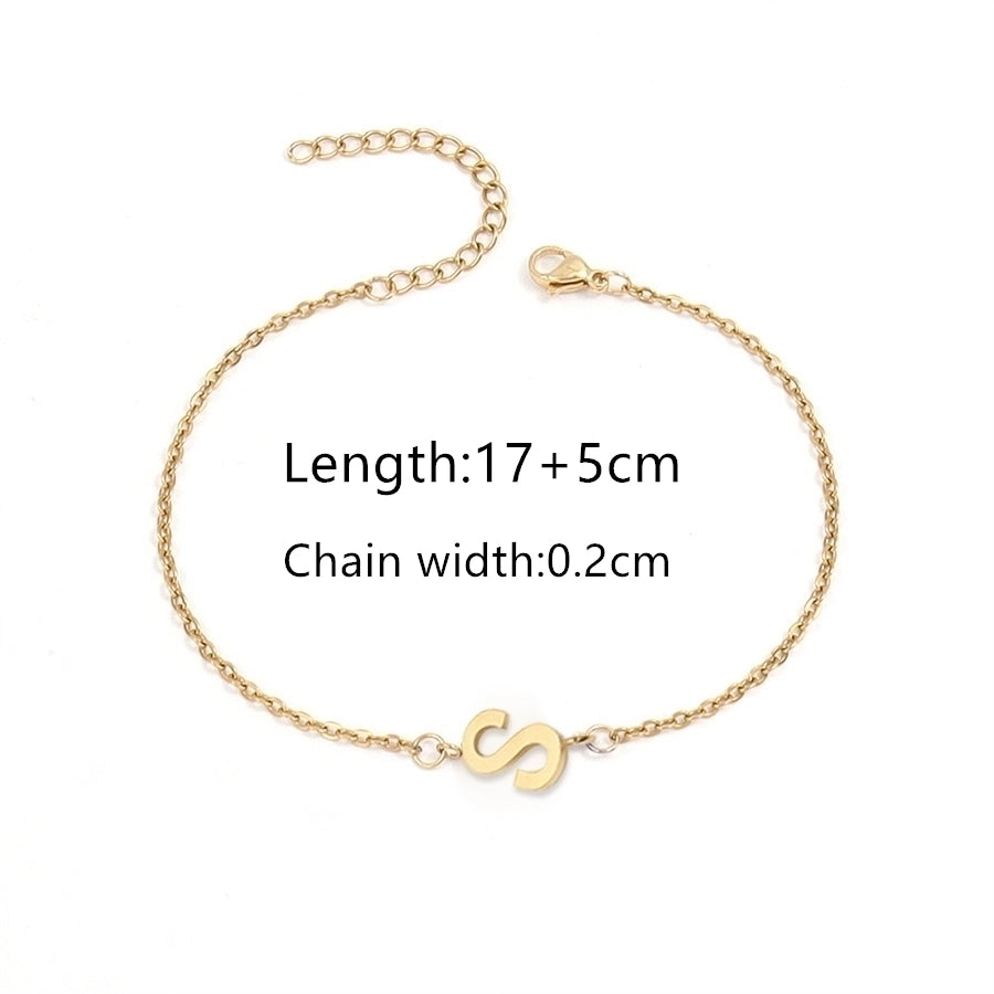 Simple Style Classic Style Letter 201 Stainless Steel 304 Stainless Steel Bracelets In Bulk