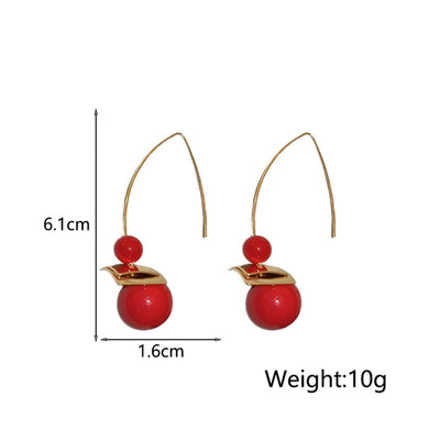 1 Pair Simple Style Round Plating Copper Resin Ear hook