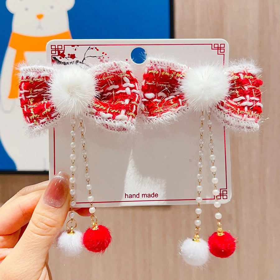 sweet bow knot cloth hair clip