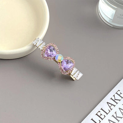 women's elegant bow knot alloy inlay zircon hair clip