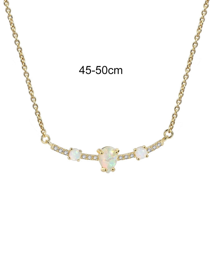 Copper Brass 18K Gold Plated Inlay Tortoise Geometric Animal Artificial Gemstones Zircon Necklace