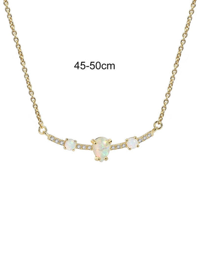 Copper Brass 18K Gold Plated Inlay Tortoise Geometric Animal Artificial Gemstones Zircon Necklace