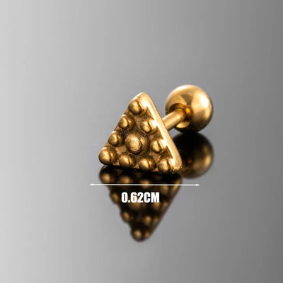 1 Piece IG Style Classic Style Cool Style Geometric Round 316 Stainless Steel  Ear Studs