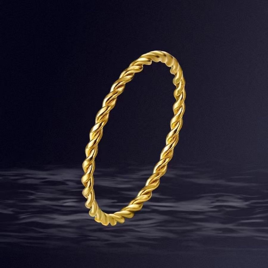 Jewelry Elegant Geometric Titanium Steel Plating Rings