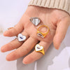 Jewelry Casual Luxurious Modern Style Devil's Eye Titanium Steel 18K Gold Plated Enamel Plating Rings
