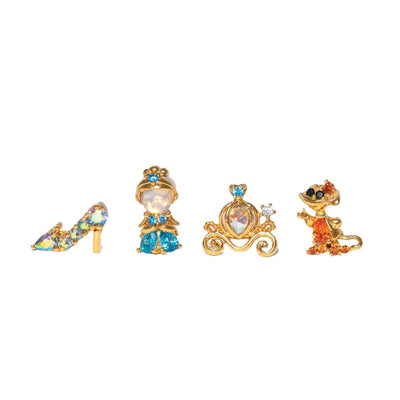 4 Pieces Set Cute Simple Style Cartoon Character Copper Copper Earrings Sets