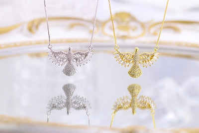 Jewelry Retro Classic Style Eagle Copper Zircon Plating Pendant Necklace