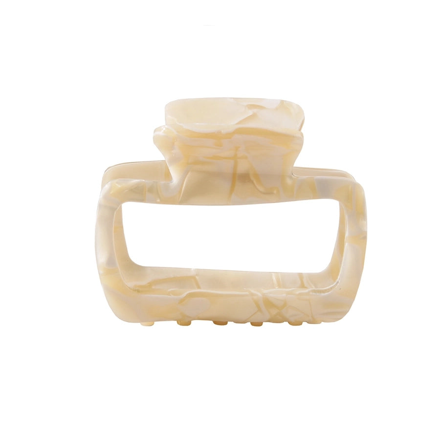 New Arrival Square Grip Spring/Summer Cream Color Shark Clip Female Back Head Updo Hair Clip