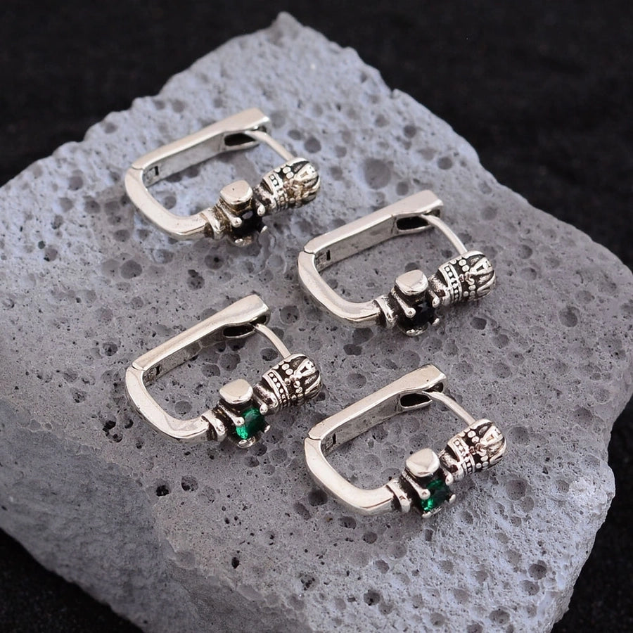 1 Pair Simple Style Cross Crown Copper Earrings